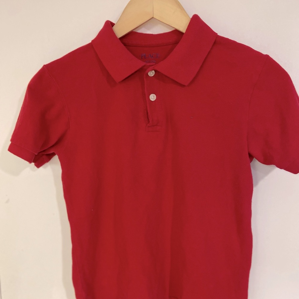 The Childrens Place Boy’s Red Uniform Polo, size 10/12 ( Large) Big Boys